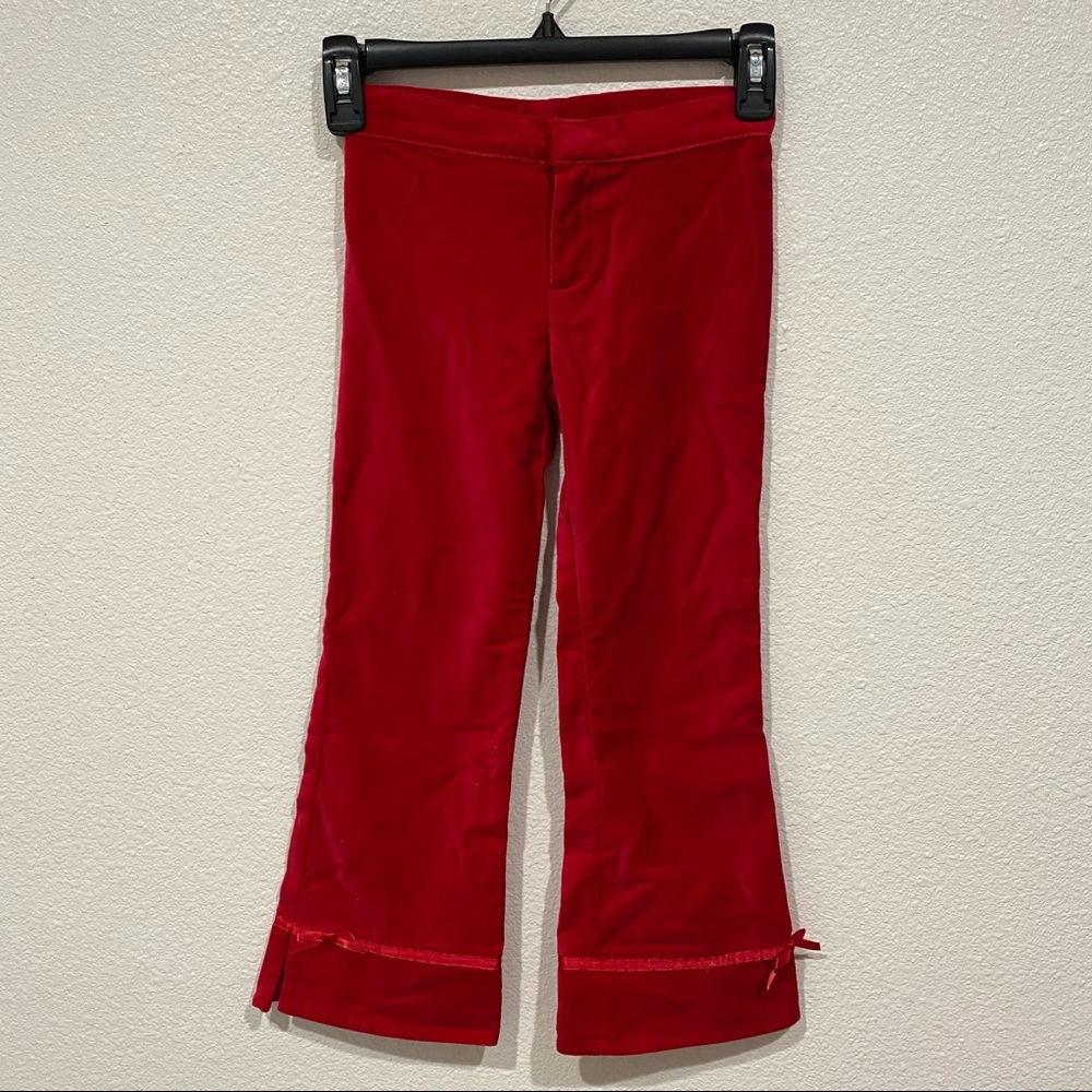 NWOT Kids The Children's Place Girls Red Christmas Holiday Pants Size 7